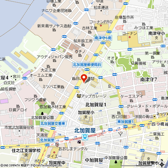 株式会社三共ゴム　住之江店付近の地図